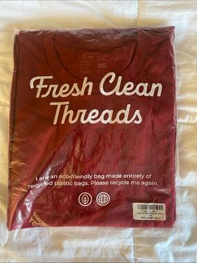 Fresh Clean Threads Graphic Tee - Burgundy with White Print